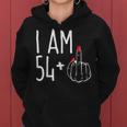 I Am 54 Plus 1 Middle Finger 55Th Women's Birthday Kapuzenpullover für Damen