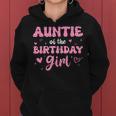 Auntie Of The Birthday Pink Girl Matching Family Women Hoodie