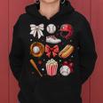 Baseball Mom Coquette Bow Mother's Day Baseball Mama Women Hoodie