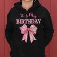 Birthday Girl Coquette Birthday Girl Pink Coquette Bow Women Hoodie