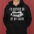 Cabin Mountain Life Nature Forêt Chasse Pêche Cadeau Sweat à capuche femme
