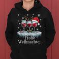 Christmas Red Wine Merry Christmas Reindeer Santa Claus Kapuzenpullover für Damen