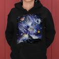 Cosmic Space Wolf Wolves Family Howling Constellation Kapuzenpullover für Damen