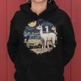 Cotopaxi Noche Estrellada Obra De Arte Llama Parque Nacional Sudadera con capucha para mujer