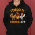 Crazy Chicken Lady Farmer Chicken S Kapuzenpullover für Damen