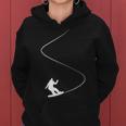 Drawn Simple Snowboard Girl Kapuzenpullover für Damen