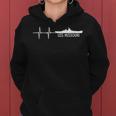 Ekg Heartbeat Uss Missouri Bb-63 Acorazado Sudadera con capucha para mujer