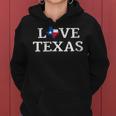 Êtements D'artintage Du Drapeau De L'état Du Texas En Détresse Love Texas Sweat à capuche femme