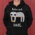 Bitcoin Krypto Sloth Hodl Kapuzenpullover für Damen