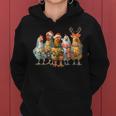 Chicken Christmas Lights Cute Farm Animal Kapuzenpullover für Damen