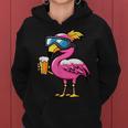 Ski Flamingo With Beer Apres Ski Comic Kapuzenpullover für Damen