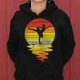 Girl Silhouette Ballet Dance Sunset Retro Ballerina Sudadera con capucha para mujer