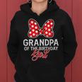 Grandpa Of The Birthday Girl Cute Pink Bow Family Matching Women Hoodie