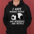 I Hate Morning People And Mornings And Peopleintage Panda Sudadera con capucha para mujer