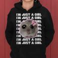 I'm Just A Girl Sad Hamster Meme Kapuzenpullover für Damen