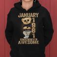 January 44Th Birthday 1981 Awesome Teddy Bear Women Hoodie