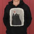 Japanese Anime Cute Cat Heart Kawaii Black Cat Heart Girls Women Hoodie
