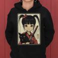 Japanese Gothic Kawaii Anime Samurai Cat Mom Woman Girls Women Hoodie