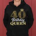 Ladies 40Th Birthday 1983 Cute Birthday Queen Crown Kapuzenpullover für Damen