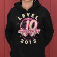 Level 10 Years Girl's Birthday Gamer Girl Gamer 2015 Kapuzenpullover für Damen