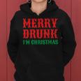 Merry Drunk I'm Christmas Santa Reindeer Graphic Kapuzenpullover für Damen