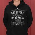 Nashville Tennessee Guitarra Musical Country America Cuello Sudadera con capucha para mujer