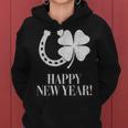 New Year's Eve Outfit Happy New Year Clover Horseshoe Lucky Kapuzenpullover für Damen