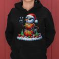 Peace Sign Hand Snowman Basketball Christmas Child Kapuzenpullover für Damen