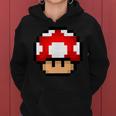 Pixel Retro Gaming Mushroom Kapuzenpullover für Damen