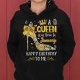 A Queen Was Born In January Happy Birthday Kapuzenpullover für Damen