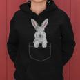 Rabbit In Chest Pocket Easter Bunny Carnickel For Women Kapuzenpullover für Damen