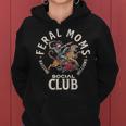 Retro Feral Moms Social Club Sarcastic Saying Mothers Women Hoodie