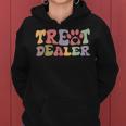 Retro Groovy Treat Dealer Dogs Owner Treats Pet Dog Lover Women Hoodie