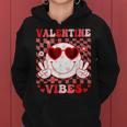 Retro Groovy Valentines Day Girl Valentine Vibes Women Hoodie