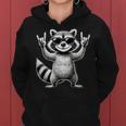 Retro Raccoon Rock Music Children Raccoon Kapuzenpullover für Damen