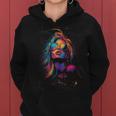 Retro Rock 'N' Roll Girl Música Rock Guitarrista Chica Sudadera con capucha para mujer