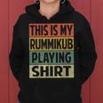 Retro Rummikub Dad Husband Grandpa Game Night Women Hoodie