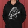 Rock Cat With Guitar Cat Motif Man Woman Kapuzenpullover für Damen