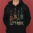 Lets Rock N Roll Guitar Retro Women's Kapuzenpullover für Damen