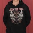 Rock And Roll Guitarraintage Rock Música Sudadera con capucha para mujer