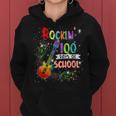 Rockin' 100 Days Of School Guitar Student Music Teacher Women Hoodie