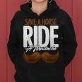 Save A Horse Ride A Mustache Statment Headband Facial Hair Kapuzenpullover für Damen