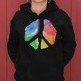 Signe De Paix Aquarelle Arc-En-Ciel Symbole De Paix Minimali Sweat à capuche femme
