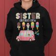 Sister Birthday Crew Ice Cream Truck Bday Ice Cream Party Sudadera con capucha para mujer