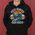 Slope Down Beer High Skier Skiing Winter Holiday Kapuzenpullover für Damen