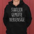 State Tested Nerve Saw Zicke Sister Irony Nerves Kapuzenpullover für Damen