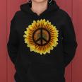 Vintage Sunflower Peace Sign Retro 70S Hippie Flower Power Kapuzenpullover für Damen