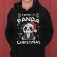 I Want A Panda For Christmas Cute Pandas Kapuzenpullover für Damen