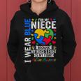 I Wear Blue For My Niece Autism Awareness Day Aunt Uncle Women Hoodie