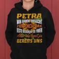 Women's First Name Petra Personalised Name Kapuzenpullover für Damen